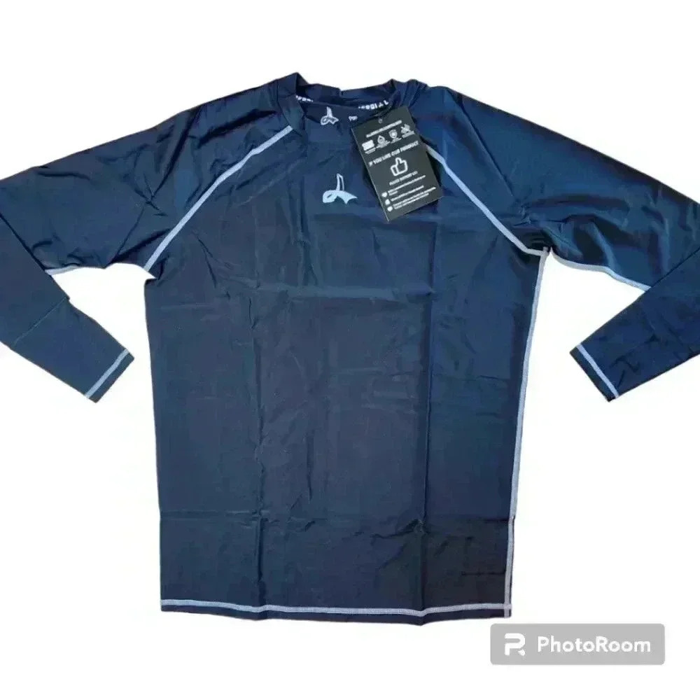 LAFROI Men's LS UPF 50+ Baselayer Skins Burst  Compression Rash Guard. XL XXL